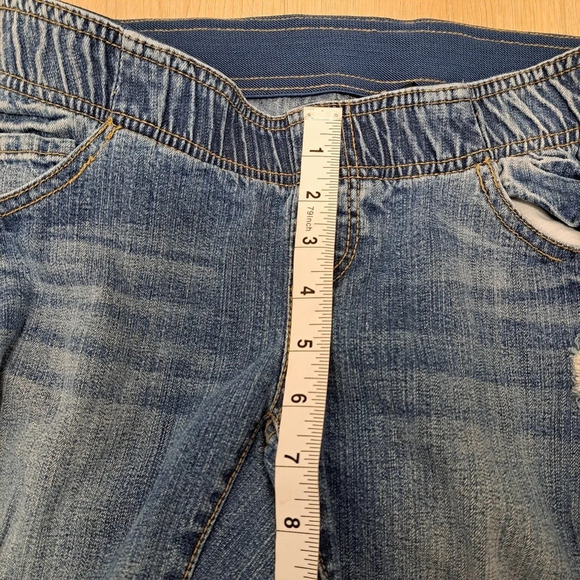 Wendy Bellissimo Maternity Distressed Medium Wash Skinny‎ Jeans Size S - Picture 3 of 7